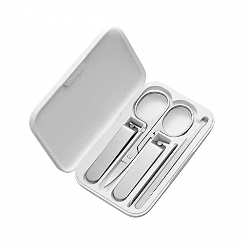 Xiaomi Mijia Nagelknipser aus Edelstahl mit magnetischer Absorption, inklusive Trimmer, Pediküre, Ohrreiniger, Nagelfeile, Aufbewahrungsbox