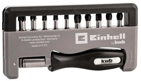 kwb by Einhell 12 pezzi Handy Bitbox Impact Trapano avvitatore a batteria (punte magnetiche in acciaio TQ60 con portapunte e maniglia)
