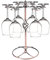 Portabicchieri da Vino, Portabicchieri da Vino con 6 Ganci Portacalici da Tavolo Display Bicchiere da Vino Appeso Coppa Organizzatore per la Casa, Bar(Bronzo)