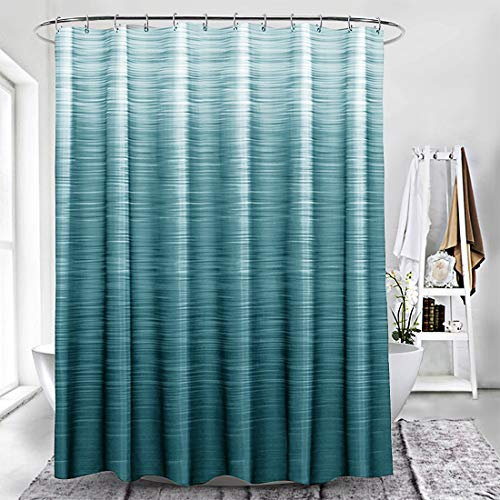 Xlabor Farbverlauf Duschvorhang 240x200cm Wasserdicht Anti-Schimmel Stoff für Badezimmer Türkis 240x200cm