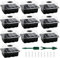 Seed Trays 10-Pack, Sturdy Seed Starter Tray Kit with Humidity Adjustable Dome Lid & Base, Mini Propagator Greenhouse Plant Growing Trays for Seeds Germination -12 Cells Per Tray