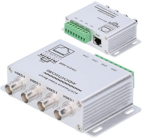 Video Balun, 4CH AHD/CVI/TVI/CVBS Ricetrasmettitore Twisted Pair video passivo 720P 1080P HD BNC RJ45 Convertitore UTP a segnale bilanciato Balun