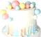 Morofme Colorful Ball Shaped Cake Insert Topper 16PCS, Pearl Ball Cake Cupcake Toppers, Ball Cake Picks, Colorful Cake Decoration for Girl Kids Women Birthday Baby Shower Wedding Anniversary Party