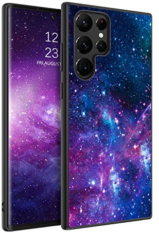 BENTOBEN für Samsung S22 Ultra Hülle, Handyhülle Samsung S22 Ultra Case Leuchten im Dunkeln Slim Fluoreszenz Nebula PC Schale TPU Bumper Kratzfest Schutzhülle Hülle für Galaxy S22 Ultra 6.8-Lila