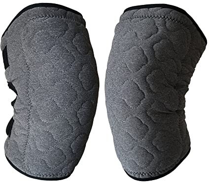 UDOARTS Ginocchiera termica/scaldamuscoli (versione aggiornata) (1 paio) (grigio), Grigio
