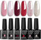 Allenbelle UV Nagellack Set - 6 Farben Gel Geschenkset, Shellac Nail Art, Soak Off LED (006)