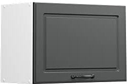 Vicco Hängeschrank R-Line, hängender Küchenschrank, Anthrazit Landhaus/Weiß, 60 cm Flach