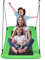 DREAMADE Balançoire Nid d'Oiseau, Balançoire Rectangulaire pour Enfants avec Hauteur Réglable 100-180CM, Balançoire Adulte en Tissu avec Deux Sangles, Multitude de Méthodes de Suspension, 155 x 83 cm