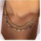 Inilbran Boho Bunte Strass Halskette Choker Geschichtet Regenbogen Kristall Halskette Kette Multi Farbe Halsketten Gold Schlange Kette Halskette Schmuck Für Frauen Und Mädchen