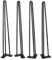 HUOLE Pieds de Table Basse en Épingle à Cheveux 3 Tiges, Pieds de Meuble en Métal Noir Remplacement Pieds pour Table Chaise Meuble Meuble Scandinave 4pcs Pieds Epingle DIY Pieds pour Table (30cm-4PC)