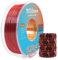 TEQStone Dreifarbig Silk PLA Filament 1.75mm 1KG, Hochglänzende Oberfläche, Nahtlose Farbübergänge, Sauber Gewickelt Maßgenauigkeit +/-0.02mm Vakuumverpackung Rot Gold Schwarz