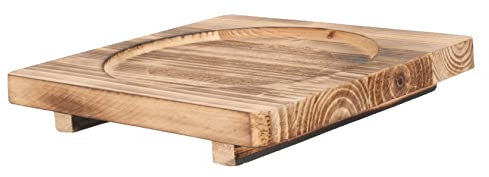 FUNOMOCYA Teppanyaki Tablett Holz Küchenzubehör Dolsot Schüssel Boden Steingut Schüssel Halter Dolsot Bibimbap Schüssel Tablett Bibimbap Schüssel Untertasse Dolsot Topf Geschirr Kochen Holzbedarf