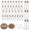 Hopbucan Transparent Wishing Bottle Pendant - Glass With Horn Nail String Cork - Mini Decoration