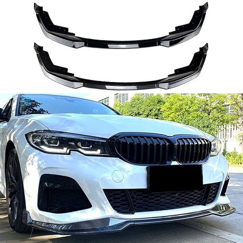 AMAIR Auto Frontlippe Frontspoiler für BMW 3 Series G20 M Pack 320i 330i 2019-2022,Frontlippe Spoiler Protector Car Styling Karosserie-Anbauteile,A/Carbon Fiber