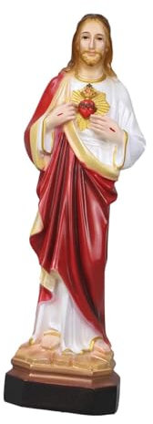 Dickly Jesus-Harzfigur, Heiliges Herz Jesu-Figur-Skulptur, katholische Statue für die Kirche