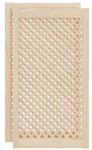 vidaXL Puertas de Armario Entramado 2 uds, Paneles Decorativos de Celosía, Puertas de Aparador Zapatero Librería, Puertas de Repuesto, Madera de Pino