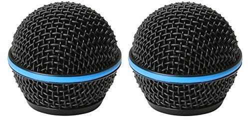 Lot de 2 grilles de rechange noires pour Shure BETA58 avec pare-brise intérieur en mousse