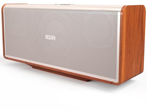 DOSS SoundBox Ultra Bluetooth Speaker with 2.1 Sound Channel Audio, 80W Superior Sound with Deep Bass, Two DSP Technologies, 18H Playtime, Bluetooth 5.3, Wireless Speaker for Home, Office,Bedroom-Gold