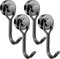 GGTTNRT Magnetic Hooks, 31Lb Magnet Hooks, Strong Magnetic Hooks for Fridge, Magnet Hooks for Hanging, Camping, Kitchen (Black, 4PCS)