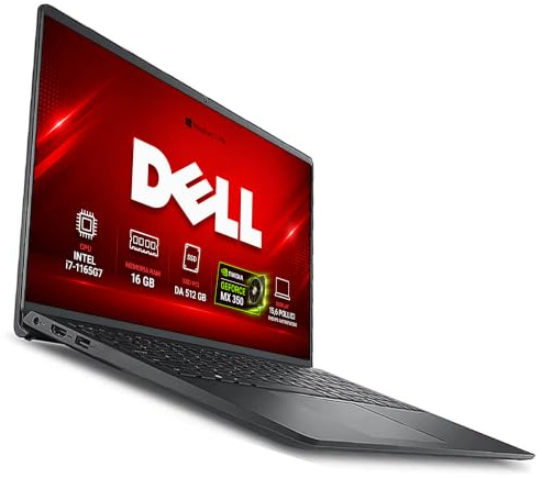 Notebook Dell Vostro Intel Core i7, Grafica dedicata NVIDIA MX350 | Display 15.6 IPS FHD Antiriflesso, Memoria Ram 16Gb, SSD Pci 512Gb, tastiera qwerty Italiana, pronto all'uso, Win 11 Pro