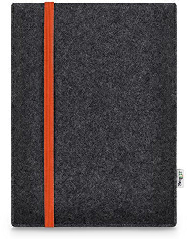Stilbag Tablethülle Leon für Samsung Galaxy Tab S9 Ultra | Farbe: anthrazit/orange | Tablet-Tasche aus Filz | Tablet Schutzhülle | Tablet Made in Germany
