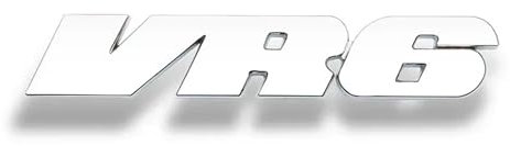 AQXYWQLL 3D Metall VR6 Buchstaben Logo Emblem Abzeichen Aufkleber Aufkleber kompatibel mit Polo Golf Jetta B6 Magotan Autozubehör(Color:Silver)