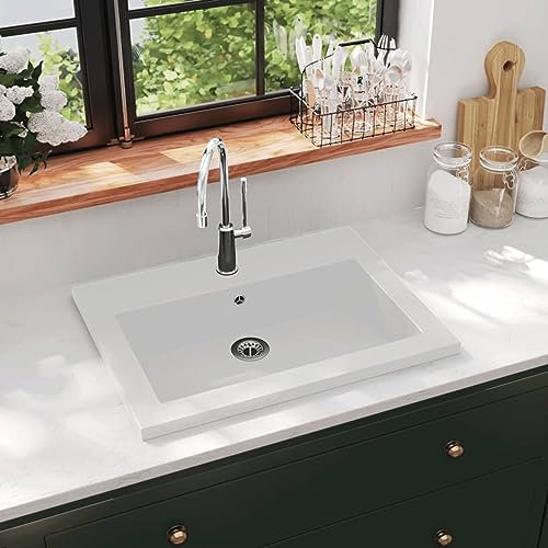 ZEYUAN Lavandino in Granito 600x450x120 mm Bianco,Lavandino,Lavandino Bagno,Lavandini Bagno,Articoli idraulici-142964