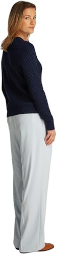 Tommy Hilfiger Women’s Fine Cable Knit Jumper, Blue (Dark Night Navy), S