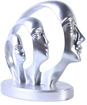 MOIDHSAG Figurine semi-visage en résine Statue de jardin Ornements décoratifs Chambre Dortoir