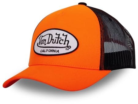 Von Dutch Kappe für Damen und Herren, verstellbar, Trucker-Kappe FRESH, Orange, Einheitsgröße