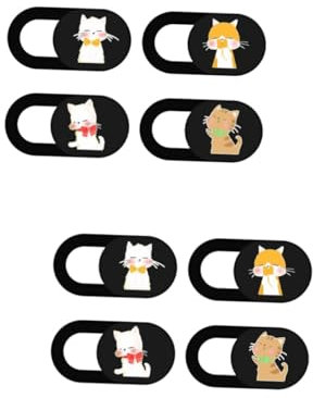 Uonlytech 2 Set Di Cover Per Webcam A Scorrimento Con Motivo A Gatto Per Laptop in Materiale Abs Facili Da Usare 4 Pezzi*2