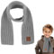 Abeillo Winter Schal - Baumwolle Unisex Baby Schal, Warme Winterschals für Kinder, Weicher Gestrickter Halswärmer, Warme Schals, Wickeltuch für Baby, Jungen, Mädchen (Grau)