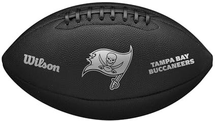Wilson NFL Team Metallic Premiere Tampa Bay Buccaneers Ball WF4015830XB, Unisex American Football Balls, Black, 9 EU