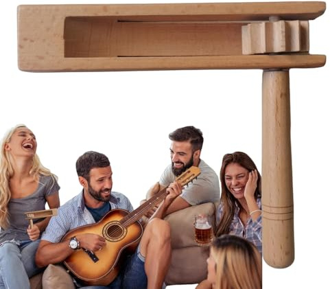 Drehbare Rassel aus Holz – Mexicanas Spielzeug-Rassel | Rassel mit Ratsche aus Holz, sorgfältig polierte Musikinstrumentenausrüstung für Sport, Familientreffen und Partys