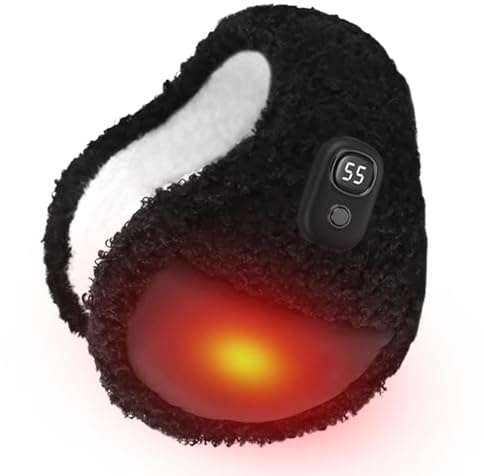 Heated Warmers - Rechargeable Electric Muffs for Winter, Battery Operated Warmers | Warm Protection for Cold Weather, Comfortable Heated Earmuffs for Skiing and Outdoor Sports