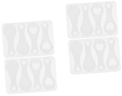 Veemoon 4pièces Moule pour Jetons De Caddie pour Accessoires De Bricolage Et Porte-clés Et Facile à Démouler