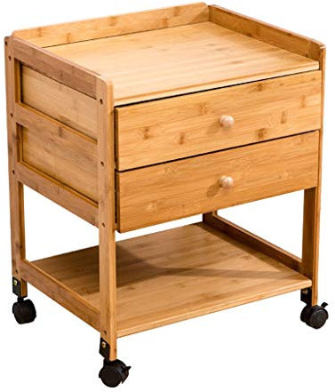 SnamicE Kommode mit Schublade, beweglicher Nachttisch aus Holz, einfacher Spind, moderner Schlafzimmer-Multifunktions-Aufbewahrungsschrank, Nachttisch,