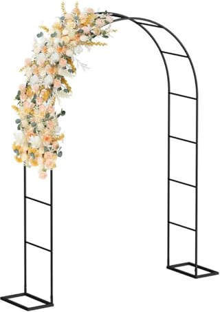 Arco de jardín de Metal, Enrejado de Acero con Recubrimiento en Polvo, pérgola para Bodas, cenador, Rosales, Plantas trepadoras, Soporte para césped, Patio, decoración de Ceremonias de Boda