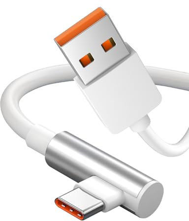 Cavo Xiaomi 120W USB Type-C 2M, Cavo di Ricarica Turbo 6A 90 Gradi per Xiaomi 14, 13 Ultra, 12 Lite, Redmi Note 13, 12, 11 Pro, Mi 11 Ultra, POCO F4 X6 M6 – Ricarica Rapida e Trasferimento Dati