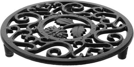 ULTECHNOVO Cast Iron Kettle Pad Decorative Pot Mat for Hot Table Use Kitchen Trivet Insulator for Tea Pot Mug Pan Protects Furniture