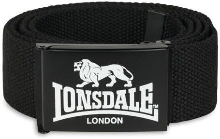 Lonsdale Unisex STARBOTTON Gürtel, Schwarz, 130cm