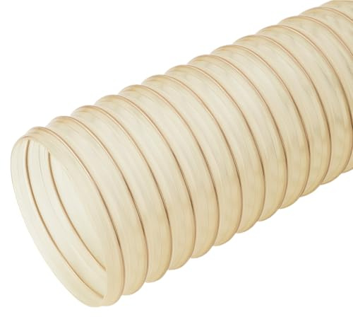 Fittingstore PU-Spiralschlauch 100 mm lebensmittelecht EU 10/2011 – transparenter, flexibler Saug- und Druckschlauch – Vakuumschlauch/Förderschlauch – Meterware DIN 26057-1