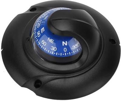 Dioche 3,5-Zoll-Multifunktions-Magnetkompass mit LED-Licht – Hochpräzise Unterputzmontage für Marine-, Yacht-, Wander- und Outdoor-Aktivitäten