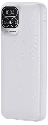 Power Bank 15000mAh 66W Super Charge con 4 Cavi Integrati e Display LED Digitale - Bianco