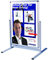 FRANKEN Plakatständer Kundenstopper A1 mit Klapprahmentechnik, freistehend, doppelseitig, Aluminiumrahmen, Outdoor, BS1302