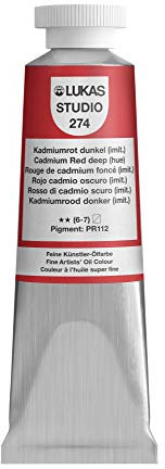 LUKAS STUDIO OIL 75 ml, Ölfarbe in Premium-Qualität, Farbton Kadmiumrot dunkel (imit.)