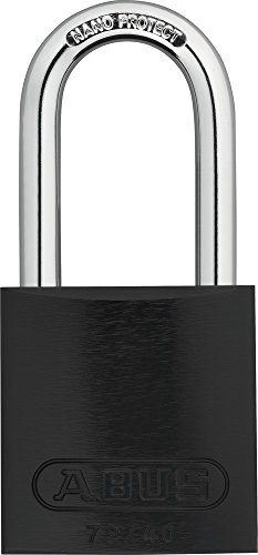 ABUS Aluminium-Vorhangschloss 72/40HB40 Hochbügel, schwarz, 43960