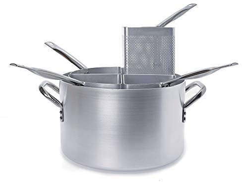 Cuocipasta alto con 4 spicchi in alluminio, spessore 3 mm, diametro 400 mm