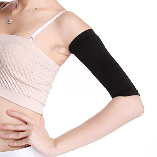 Damen Arm Former Elastische Oberarm Shaper Sleeve für Sport Fitness Anti- (Schwarz)