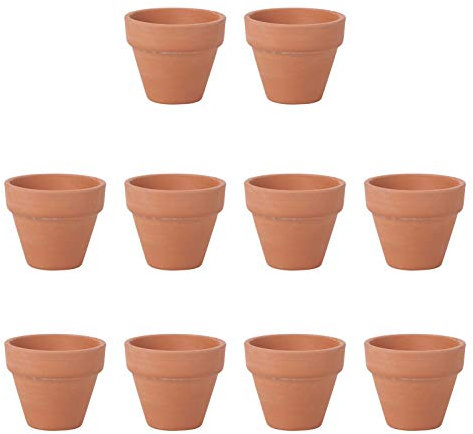 OUNONA 10pcs 4.5x4cm Pequeño Mini Terracota Maceta Cerámica Cerámica Maceta Cactus Macetas Suculentas Macetas Grandes para Plantas Artesanías Favor de la Boda